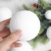 4/6/8cm White Foam Christmas Ball Snowballs for Xmas Tree Hanging Pendant Christmas Balls Ornaments New Year Party Home Decor