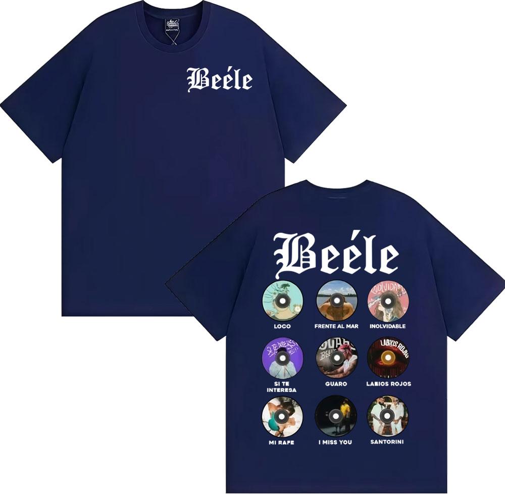 Rapper BEELE Music Album 2025 Graphic T-shirts Men's Clothing Hip Hop High Street T Shirt Unisex Cotton Casual Oversized T-shirt