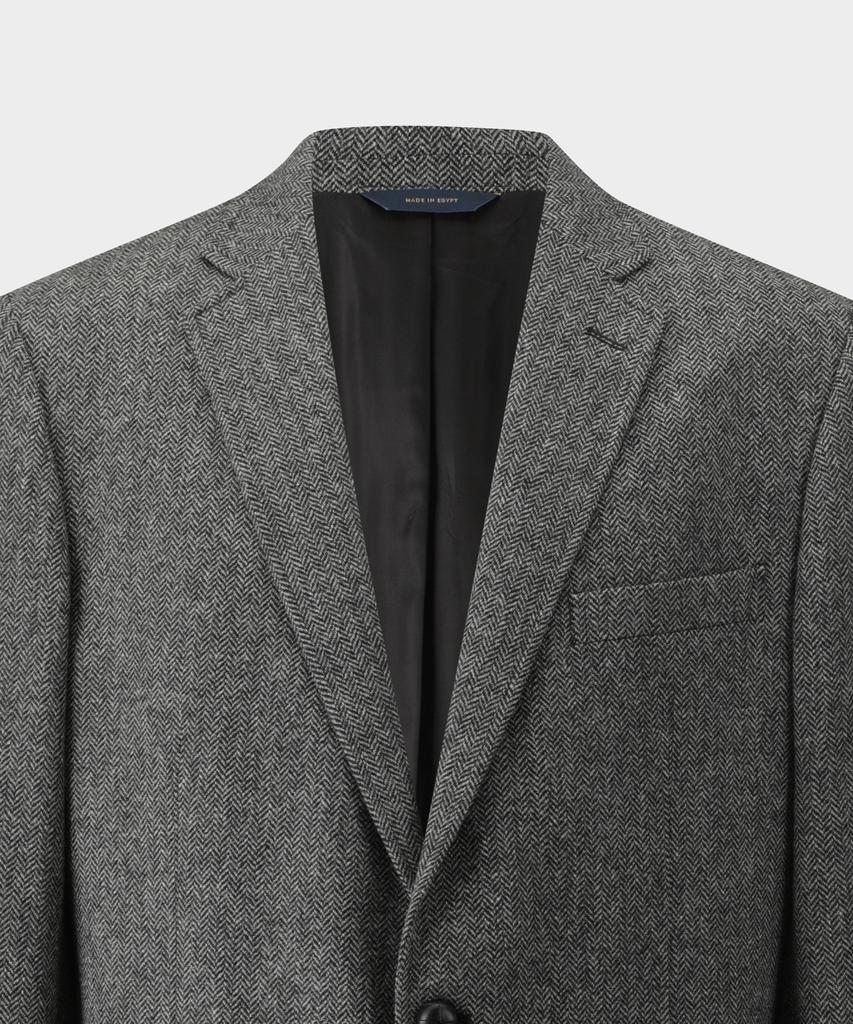 Brooks Brothers Wool Tweed Herringbone Jacket (Grey) (Bbjsmff402)
