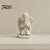 3D Printed Kneeling Praying Angel Statue, Matte White Cherub Sculpture for Home Decor, Healing Angel Figurine for Home Office Desktop Shelf Decoration