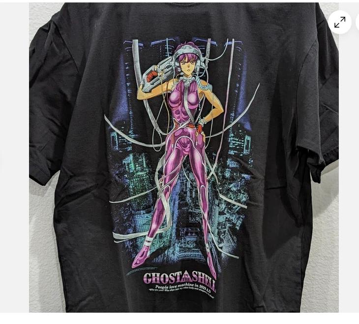 Ghost in the shell Anime short sleeve black color shirt 3XL
