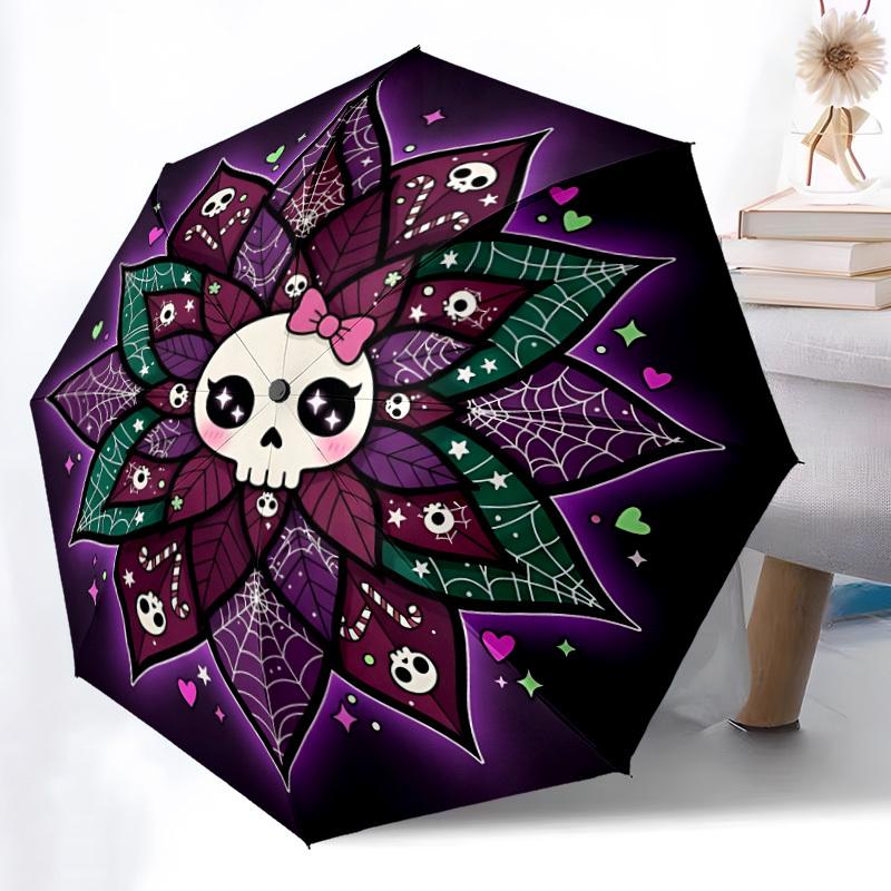

1pc Gothic Mandala Automatic Open/Close Umbrella - Compact Travel Umbrella, Gift for Birthday, Holiday yy260106029