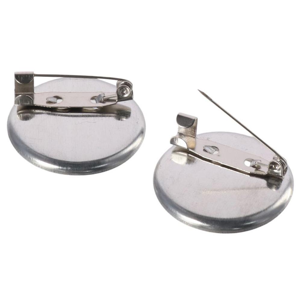 100 buc 100 buc cleme pentru broșă Pin Baza disc Disc argintiu Tavi plate goale pentru broșă rotundă plată Femei
