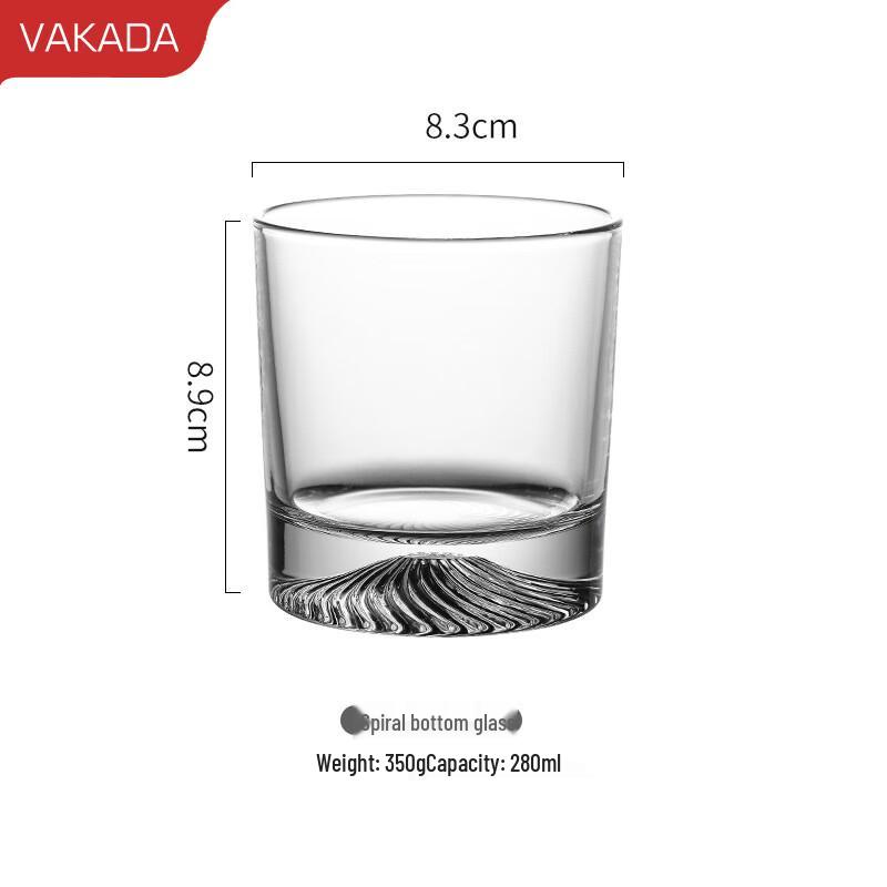 VAKADA High Borosilicate Glass Whiskey & Beverage Cup