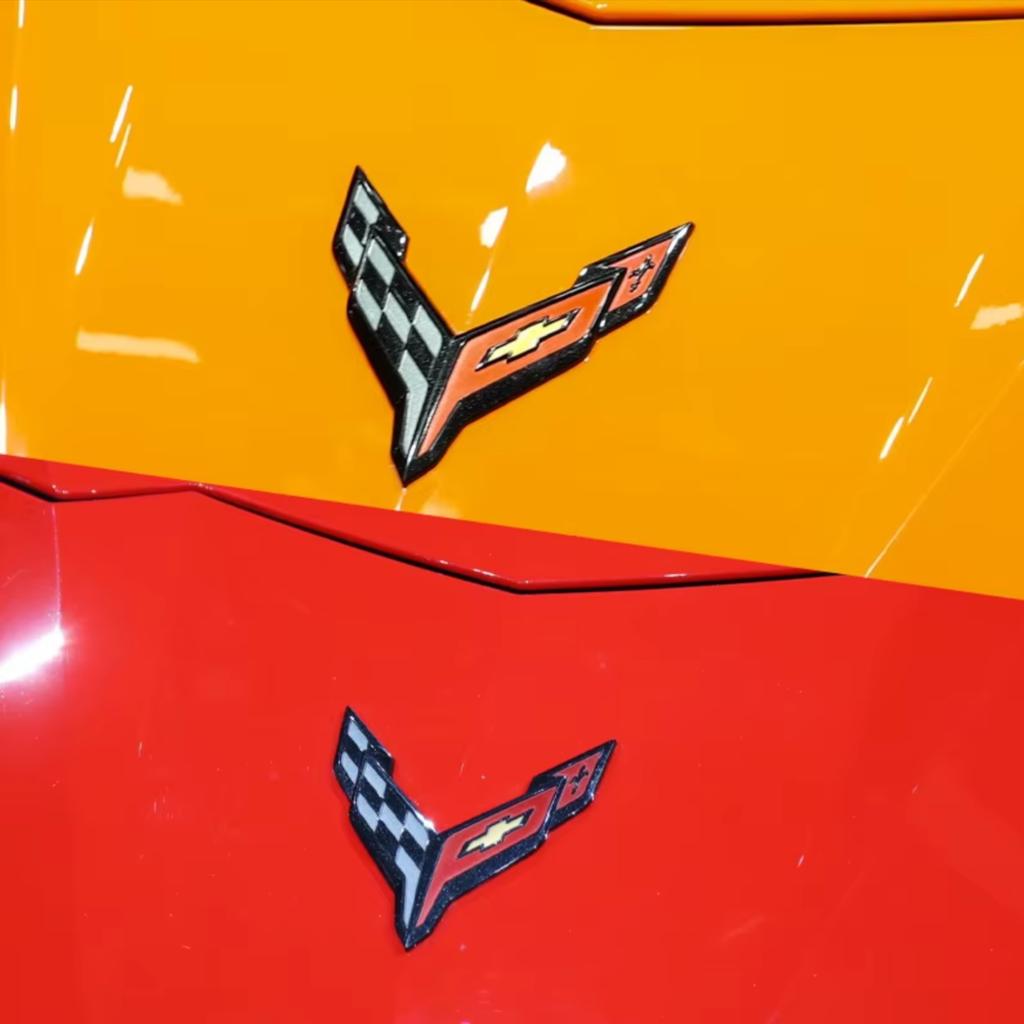 Emblème de Voiture ABS 3D Autocollant Coffre Arrière Capot Avant Badge de Remplacement Décoration Extérieure Pour Corvette C5 C6 C7 C8