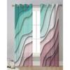 Green Gradient Dark Red Modern Geometric Sheer Curtains for Living Room Decoration Window Curtains Kitchen Tulle Voile Curtains