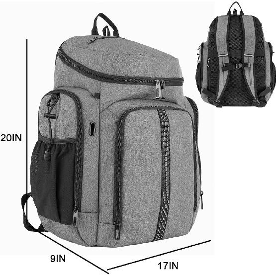 GRANDUP | Basketball Backpack, Large Sports Bag, With independent Ball Rack and Shoe Compartment, Can Store Thermos Bottles and Towels, Very Suitable