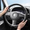Suitable for Suzuki Carbon Fiber Texture Steering Wheel Cover Snap-On Wave-Shaped Sports Design Protective Case Alto S-Presso Celerio Ignis Swift