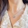 S925 Sterling Silver Rotating Snowflake Necklace – Elegant Romantic Gift for Her