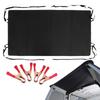 Black RV Rear Barn Door Awning Cover 600D Waterproof Sunshade Durable For VW ForFord Rear Barn Door Awning Cover Camping Travel