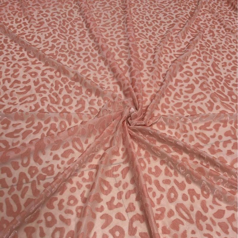 1yard African Lace Fabric Leopard Print Stretchy Velvet Fabric Spandex Jacquard Fabrics for DIY Sewing Clothing Dress