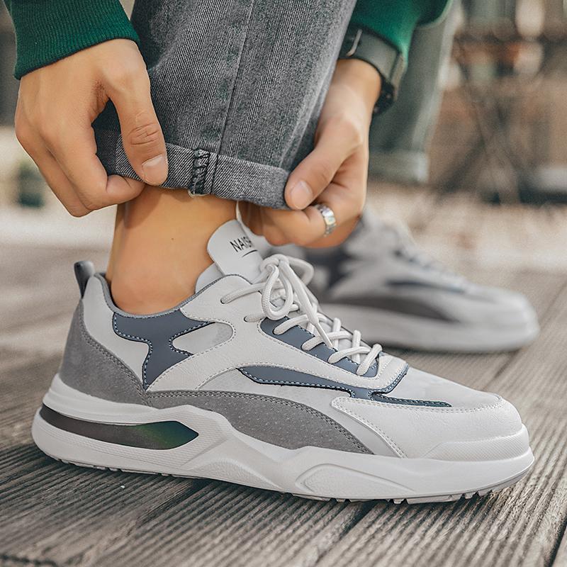 Mens Running Shoes 2026 New Outdoor Sports Trendy High Quality Leather Anti Slip Wear Resistant Daily Casual Sneakers for Men