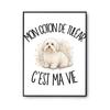 Poster My Coton De Tuléar Is My Life | Photo Paper Poster 310 G Pearlescent Finish Size A3 | Living Room Wall Decoration