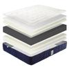 Matelas - Nuage - 140 x 200 cm - Mousse haute densité - Épaisseur 24 cm - 2 oreillers inclus