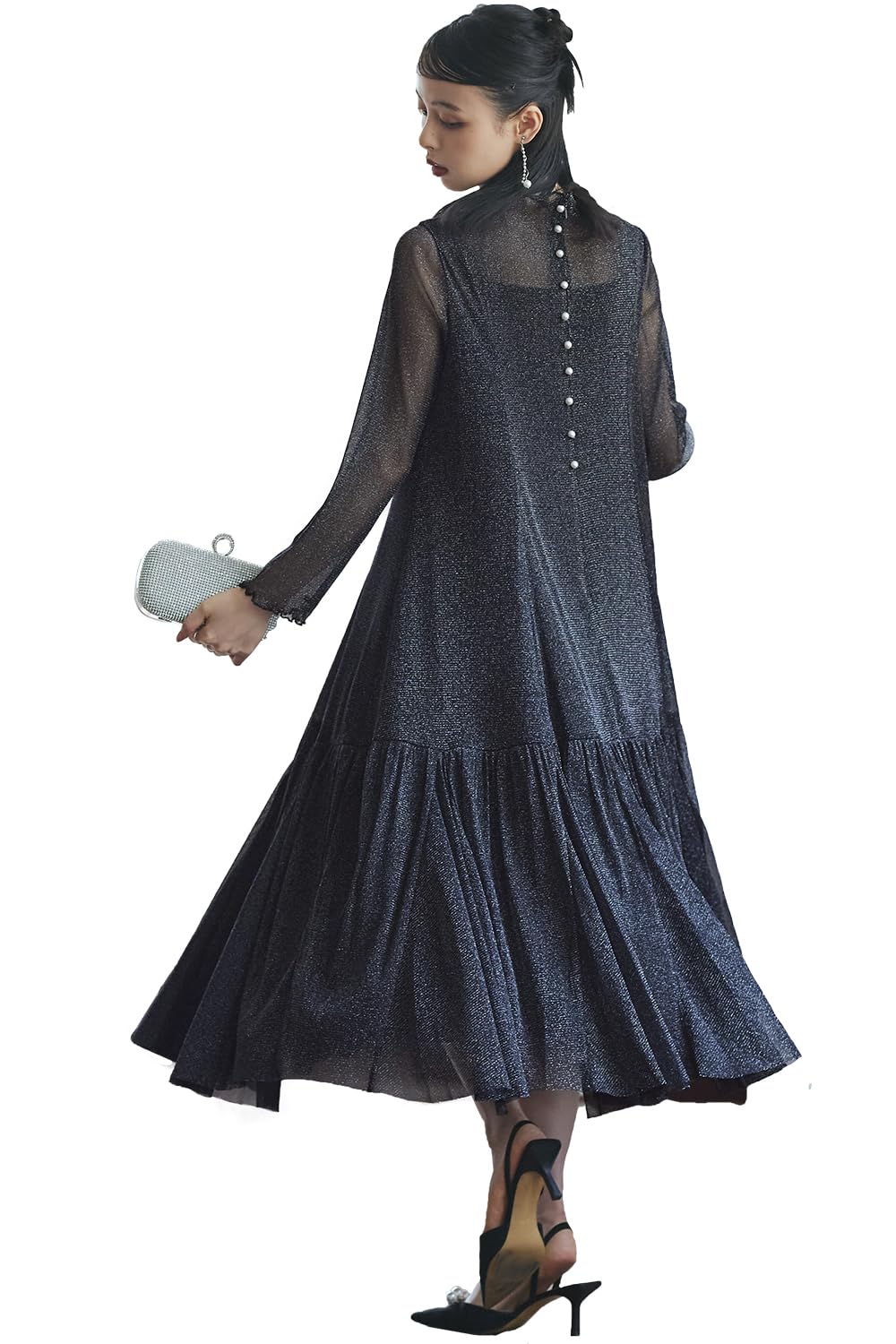 

Louet Lame Tulle Mellow Цельное платье для тела, большая вечеринка, вечеринка LL, черное [Louis Boutique] Женщины, Миссис, Мама, Официальное, Покрытие, Жемчуг, Размер, Свадьба,