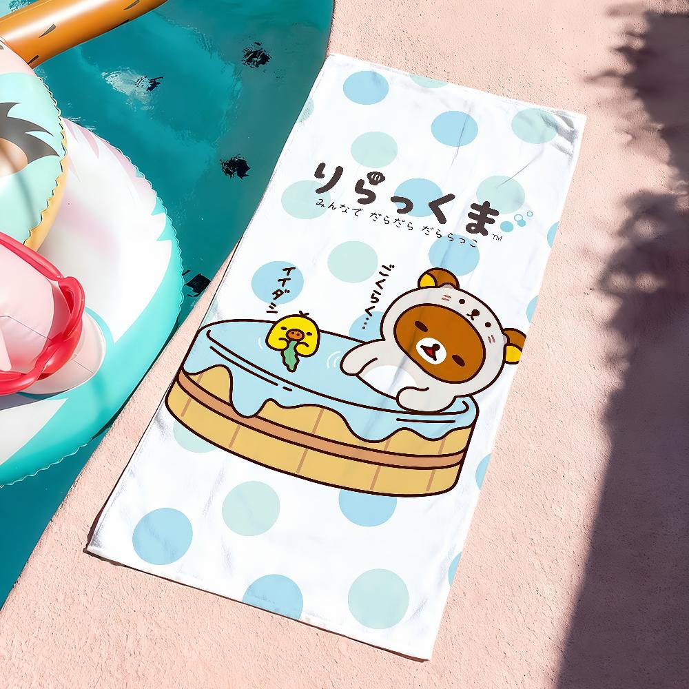 Cartoon carino R-Rilakkuma Asciugatura Asciugamano da Bagno Applicabile a Nuoto Leggero Campeggio Yoga Spiaggia Out