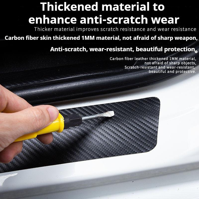 Carbon Fiber Car Door Sill Protector Trunk Guard Bumper Sticker For Nissan Rogue Pathfinder X-Trail GTR Note Qashqai Juke Patrol