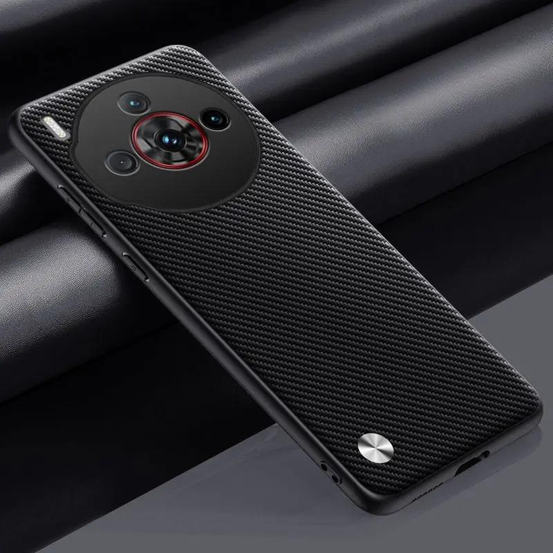 

Для ZTE Nubia Z60s Pro чехол простой PU кожаный силиконовый TPU мягкий защитный чехол для Nubia Z60 S Pro Z60SPro противоударный жесткий бампер For Nubia Z60S Pro матовый черный