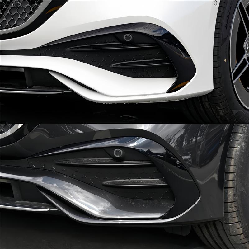 Designed for the New Mercedes-Benz E-Class: Front Bumper Black Crescent and Wind Knife for E260, E300L, E350eL Sport Version W214.