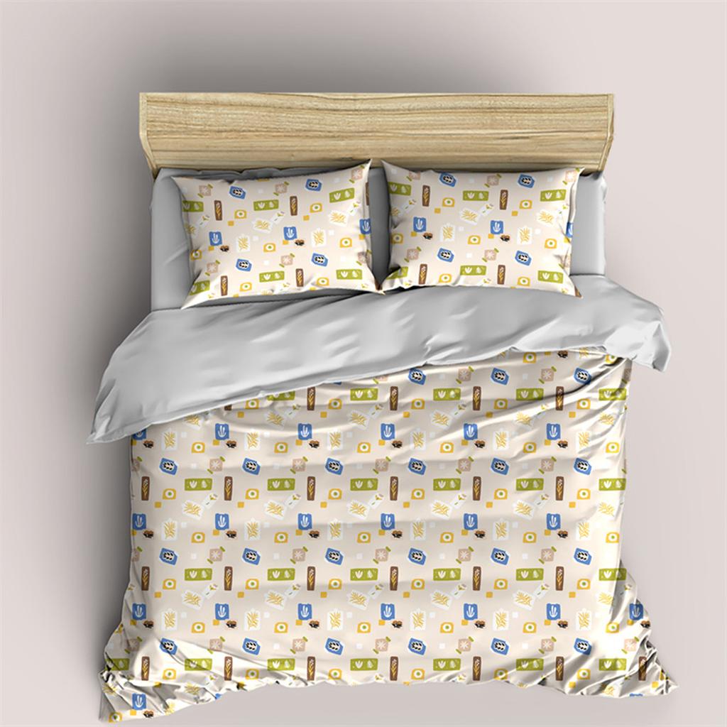 Blumen und Blätter Bettbezug Mikrofaser Botanisches Unkraut für Kinder Frauen für Schlafzimmerdekorationen Schlichter Stil Queen King Size