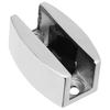 Stainless Steel Door Floor Roller Guide U‑Shaped Swing Stopper Bath Room Accessory for Glass Sliding Doors(Glossy