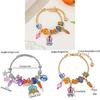 Braccialetto con Perline Personaggio Cartone Animato Zootopia Per Uomo e Donna Accessorio Gioiello