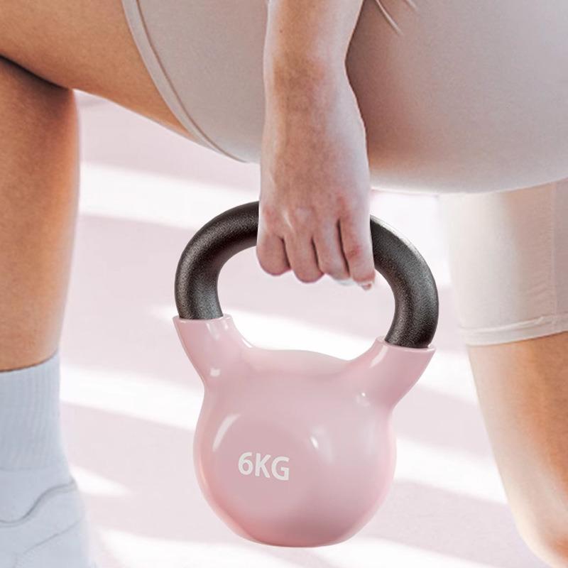 Kunststoffbeschichtete Gusseisen-Kettlebell 4-20kg für Heimfitness & Hüfttraining
