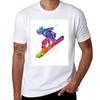 Girl Snowboard Watercolor Sport Gift TShirt Sports Casual Breathable Tee Shirt