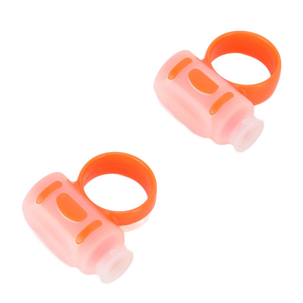 1 Pair Drum Sticks Aid Silicone Finger Controller Jazz Drumstick Control Clip for BeginnersOrange White