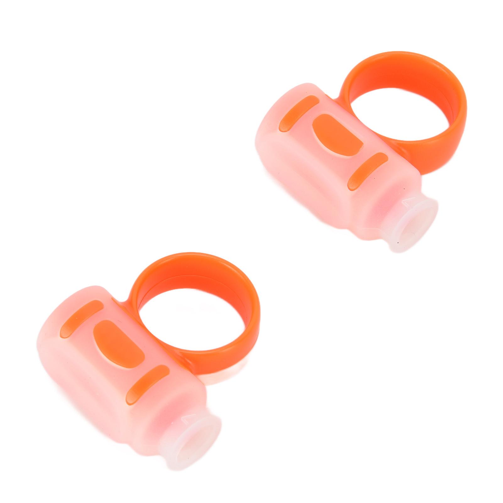 

1 Pair Drum Sticks Aid Silicone Finger Controller Jazz Drumstick Control Clip for BeginnersOrange White