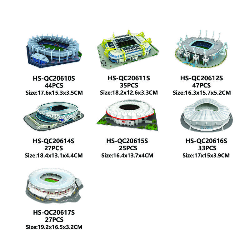 Creative DIY 3D Paper Puzzle Football Field Stadium Assembled Model Educational Toys Jigsaw Puzzle For Kids Fans Gifts