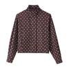 206 Spring New Product European and American Cross-border Women's Clothing Street Fashion Polka Dot Jacket Long Sleeve Short Jacket w017 295