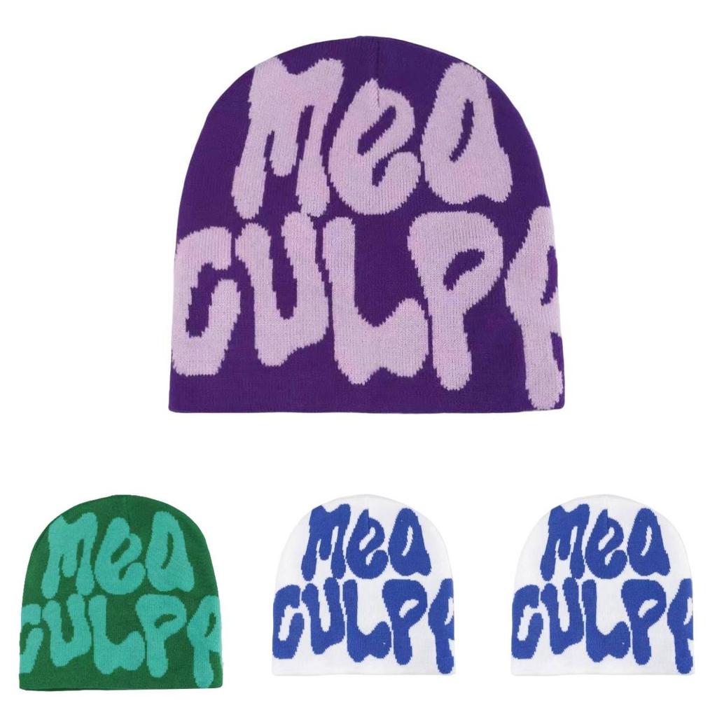 Mea Culpa Mützen Strickmütze Warm und Stilvoll Winter Kopfbedeckung