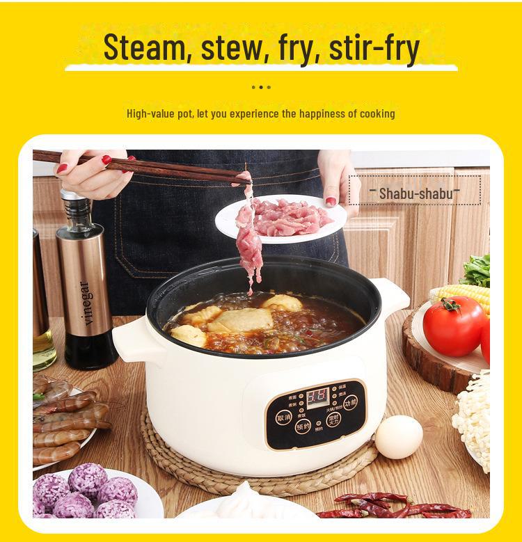 Aragaz electric multifuncțional standard american 110V și tigaie antiaderentă pentru cămine studențești cu funcție inteligentă de rezervare