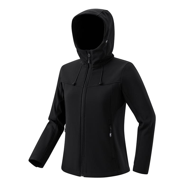 Windproof Waterproof Hooded Softshell Jacket for Outdoor Activities