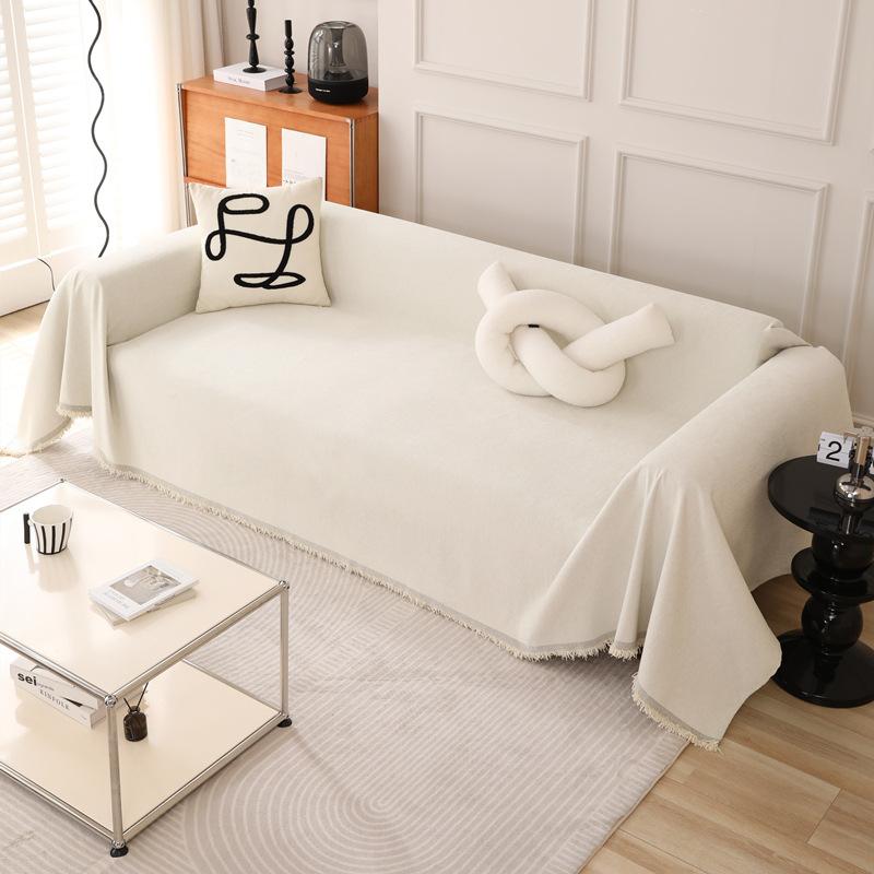Verdicktes nordisches einfarbiges Chenille-Sofa-Handtuch Vollständige Abdeckung Stoffhandwerk Leichter Luxus Vier Jahreszeiten Universal Sofa-Kissen Kratzfest