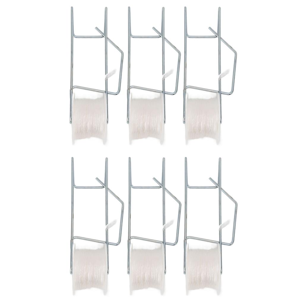6Pcs Plant Roller Hooks with 49.2ft Twine Galvanizing Steel Wire Stable Support Flower Vine Twine Crop Trelli Kit for