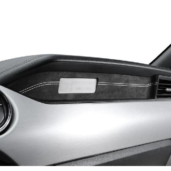 For Ford Mustang 2015-2023 Made of Alcantara Co-pilot Dashboard Panel Instrument Trim Sticker Car Interior Tuning Accessories