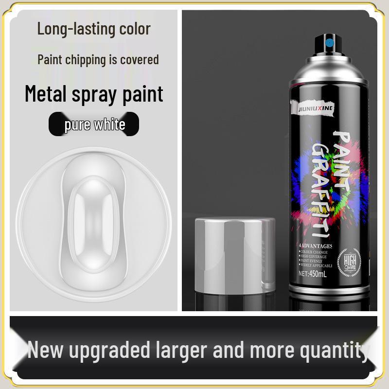 Rustproof Metallic Hand-Spray Paint: Anti-Corrosion, High-Temperature, Waterproof, White Refinishing for Rust Removal