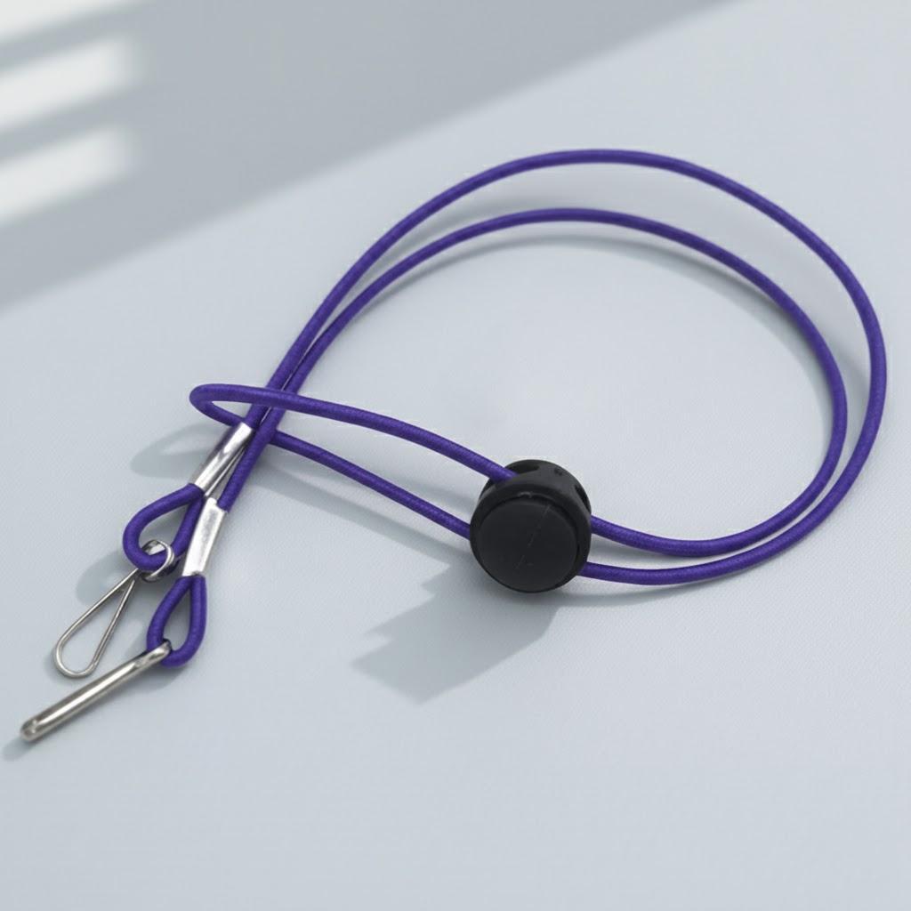 

Adjustable Face Mask Lanyard Holder Anti-Lost Anti-Drop Mask Neck Strap Convenient Accessory Dropship фіолетовий