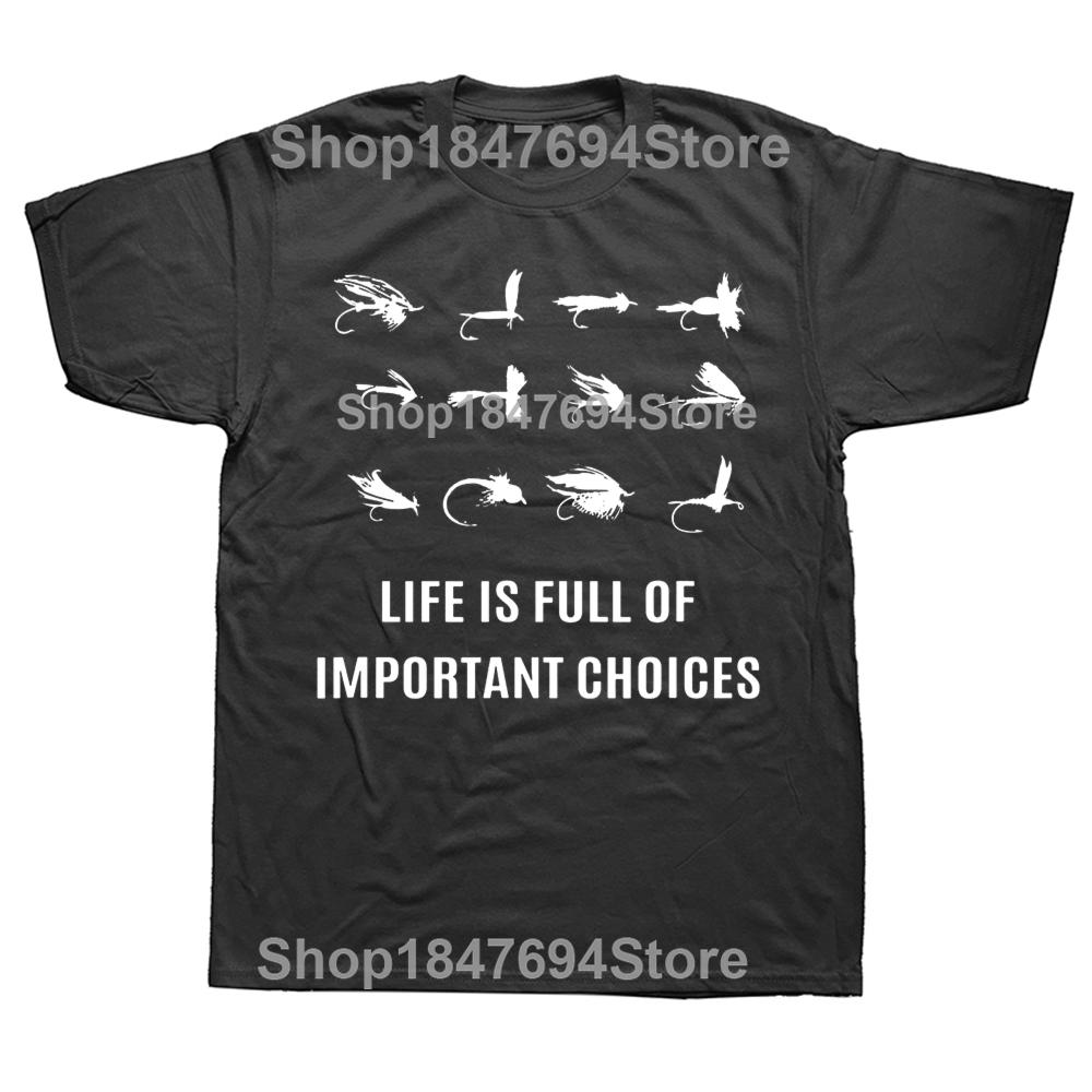 Lustige Fliegenfischen Fischer T-Shirts Grafik Baumwolle Streetwear Kurzarm Geburtstagsgeschenke Sommerstil T-Shirt Herrenbekleidung