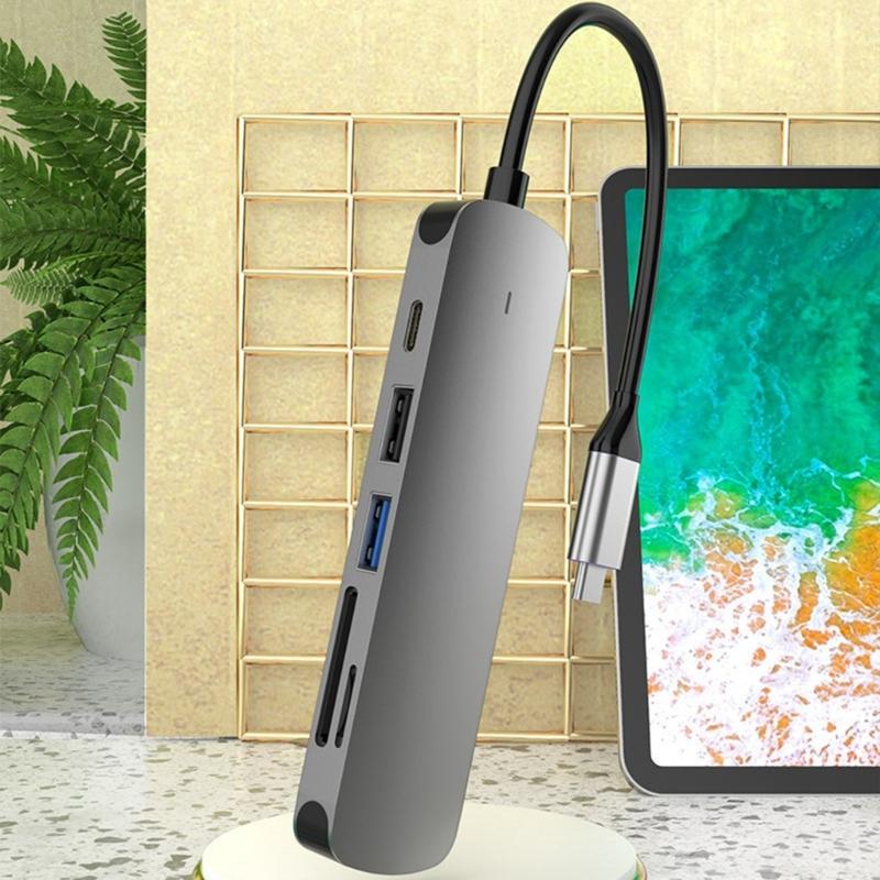 4/6Port USB C Expander USB3.0 Hubs Type C Splitter Type C Dock Multiports Adapter USB Expander for Phone Tablets