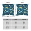 Cartton Fish Ocean  Square Pillow Cases Starry Whale Sharks Cushion Cover Creative Zipper Decor Pillowcase for Home 40x40cm