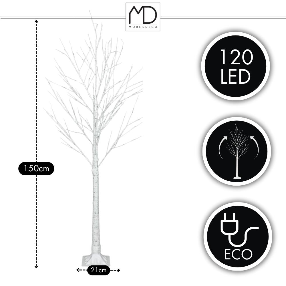 FLASH CHRISTMAS TREE BIRCH LED CHRISTMAS DECORATION 150CM 120 LED Cold