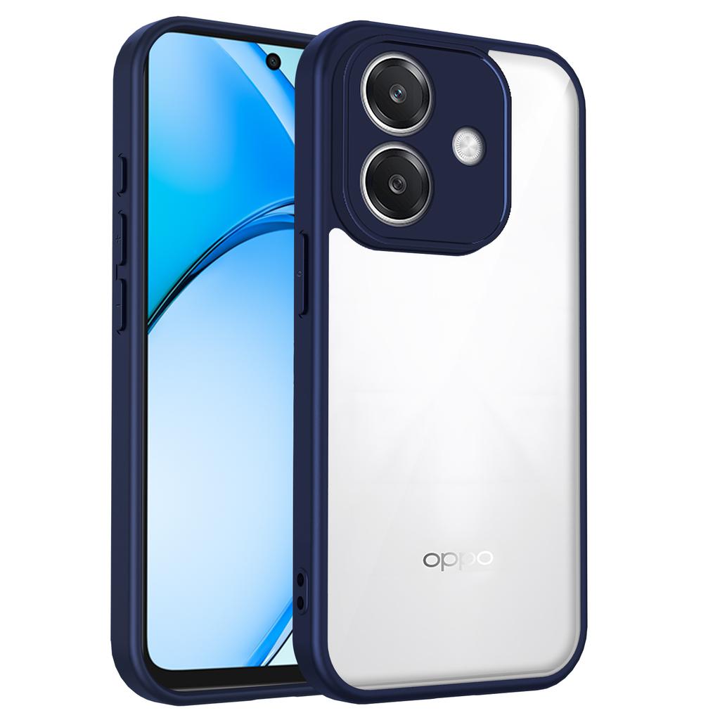 EUCAGR For Oppo A3X 4G Case Air Cushion Shockproof Silicone Bumper Clear Matte Back Cover Hard Phone Case for Oppo A3X