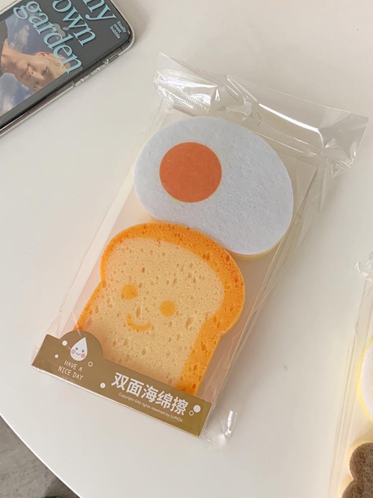 

Милая волшебная губка для чистки кухни Гаджеты Яйцо Тост Кавайные предметы Губки для мытья посуды Ванная комната Посудомоечная машина Волшебный ластик