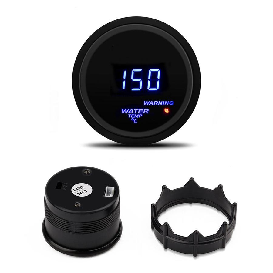 2" 52mm LED Digital Car Water Temperature Gauge ℃ Temp Meter with 1/8 NPT Sensor