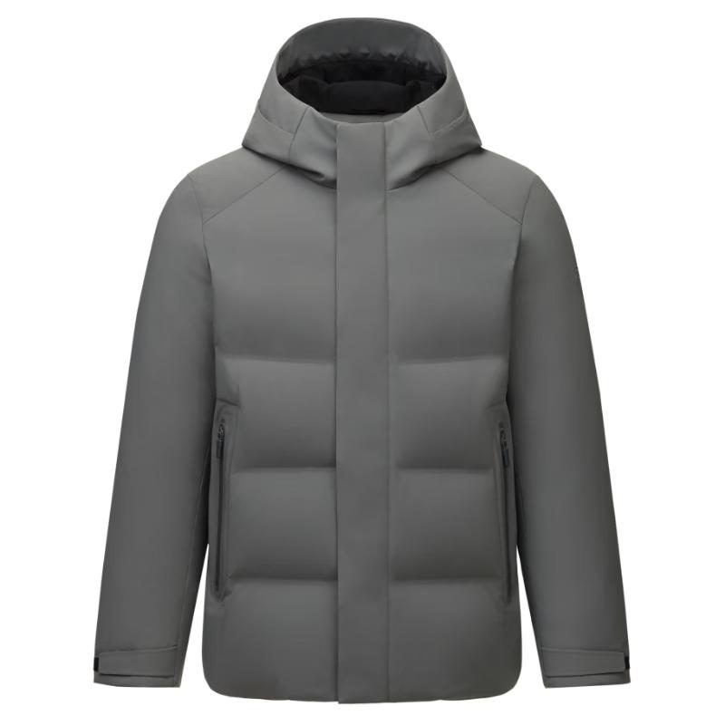 Tanboer Men's Short Goose Down Hooded Business Jacket 5520393