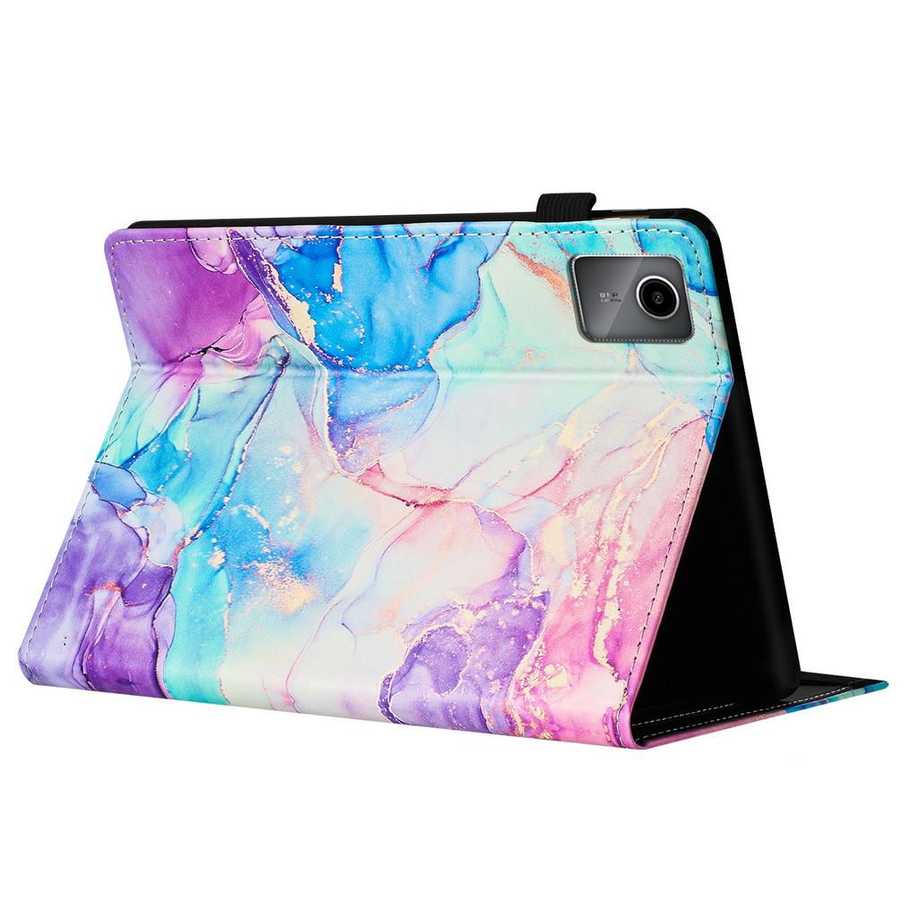 For Lenovo Tab M11/Xiaoxin Pad 11 2024 Case Marble Leather Protective Tablet Cover Auto Wake Sleep