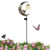 Floor Insertion Hummingbird Moon Light Solar Powered Lawn Lamp  Pathway Patio